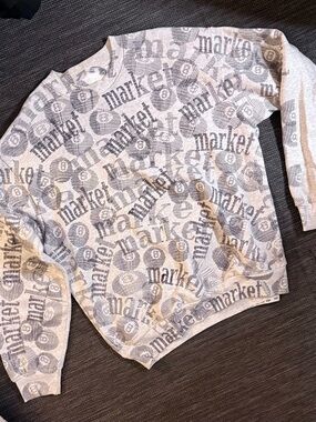 Market All-Over Print Crewneck Sweatshirt